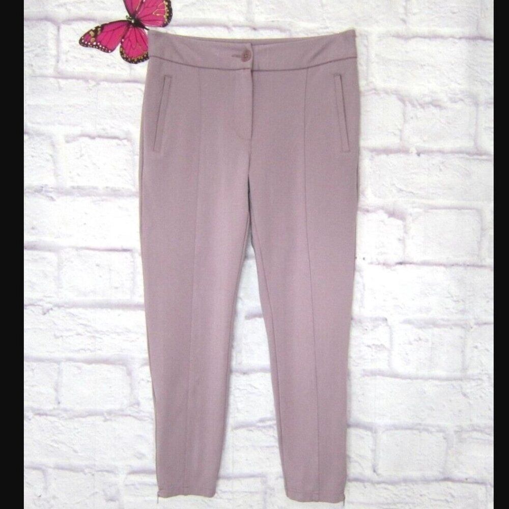 Betabrand Skinny Leg Cigarette Dress Yoga Pants Lilac Dust Women's Size S Petite